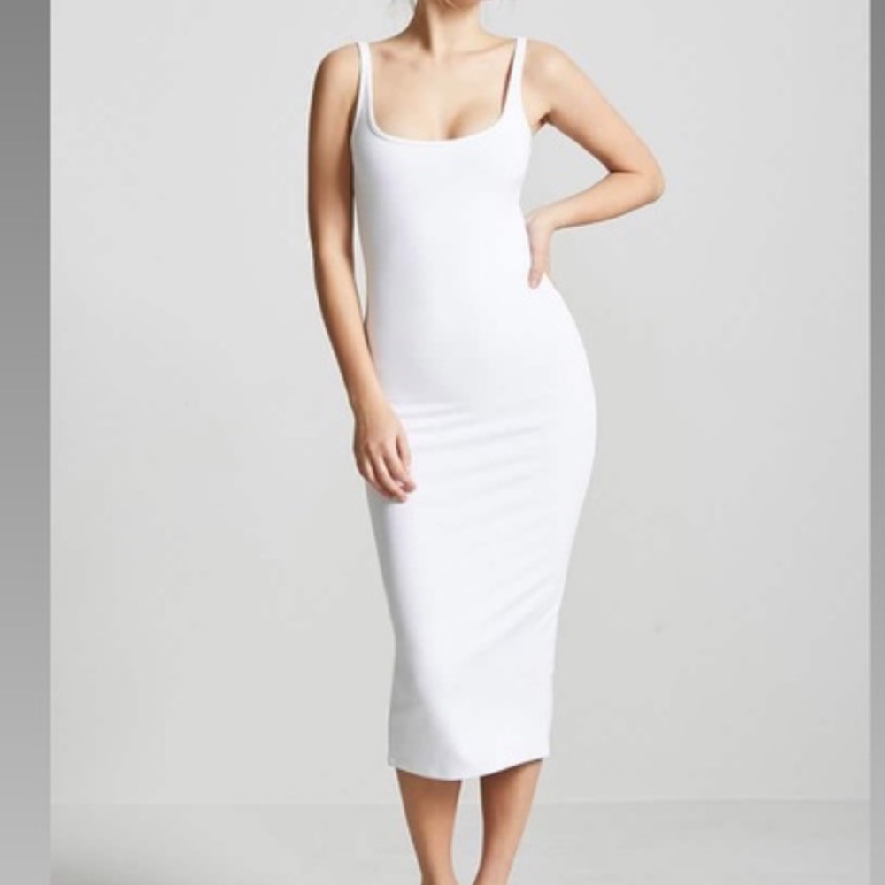 Forever 21 White Midi Dress